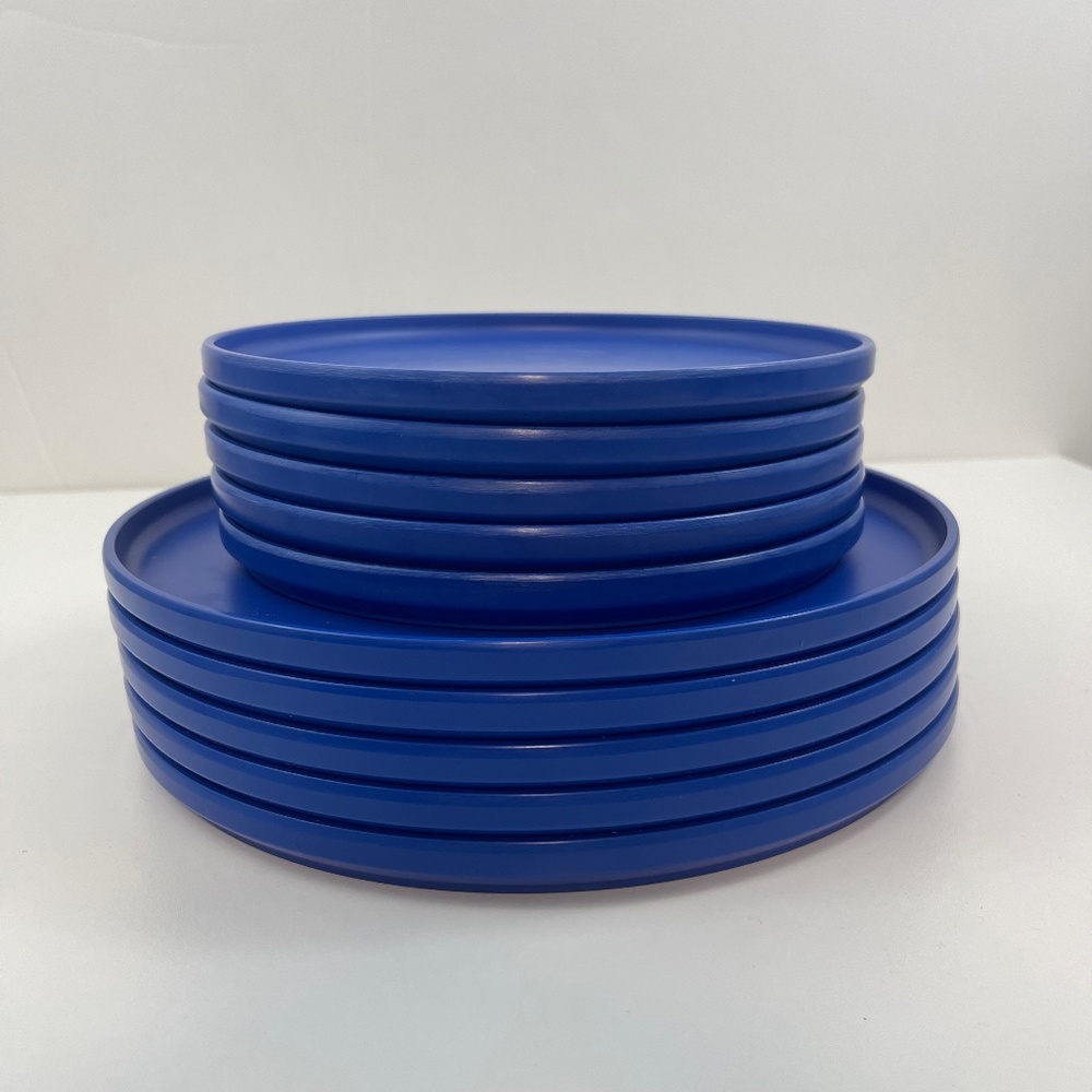 Set of 10 West Elm by Aaron Probyn Melamine Unbreakale Plates five 8”, five 10”